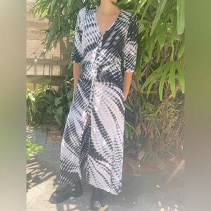 Swamp Goth Tie Dye Maxi Dress